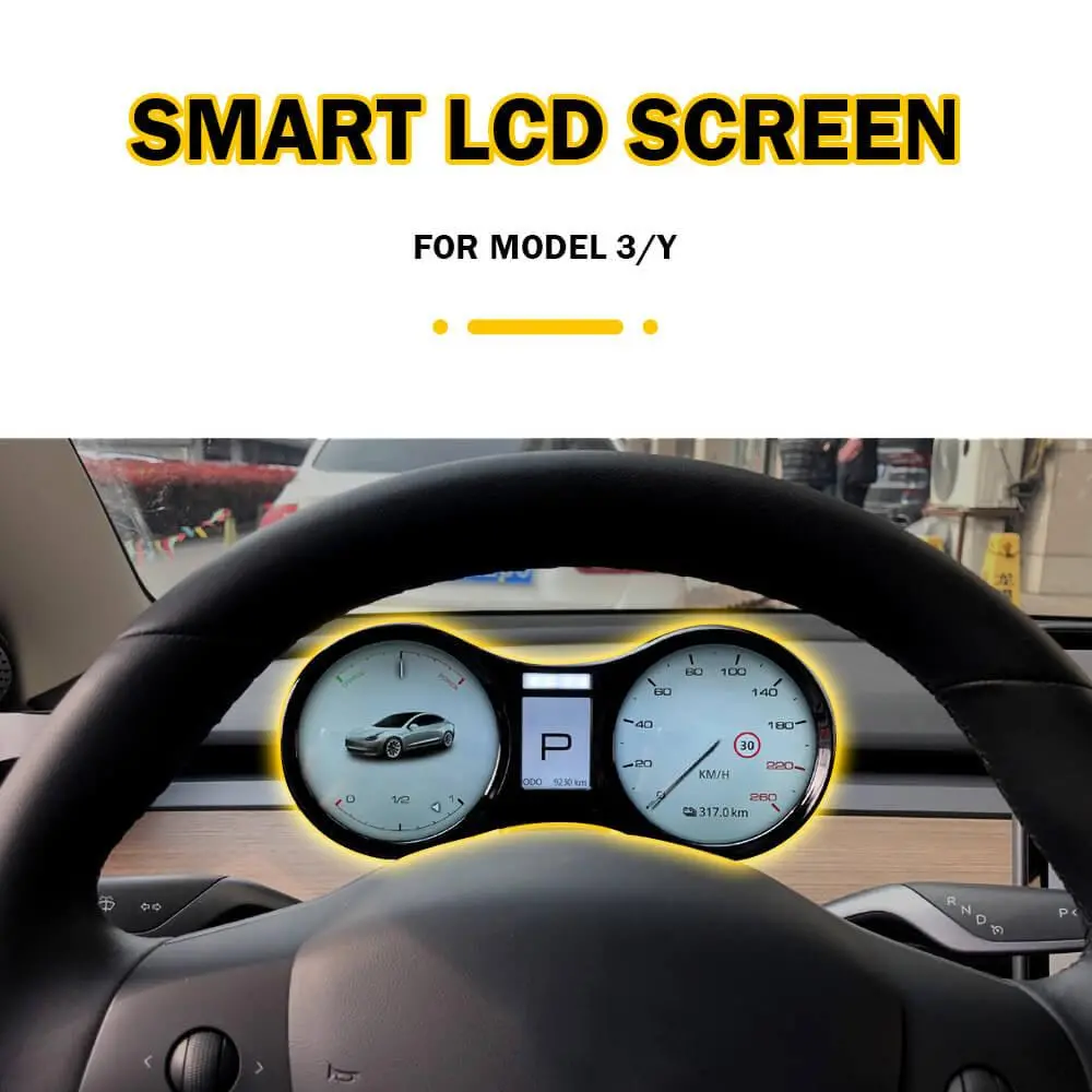 Multi-Function Dashboard With Smart Lcd Screen For Model 3/ Y 1