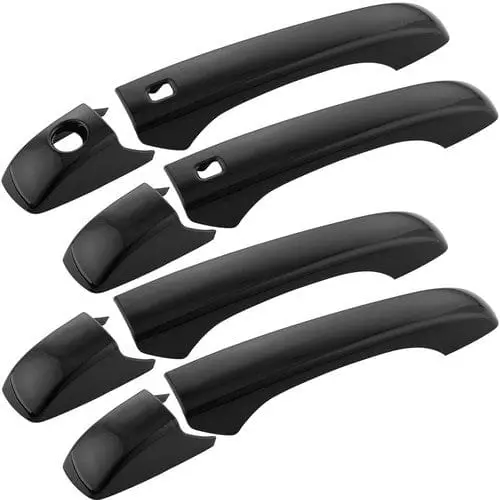 Carbon Fiber Black Door Handle Covers For Grand Cherokee Durango Avenger Caliber 1