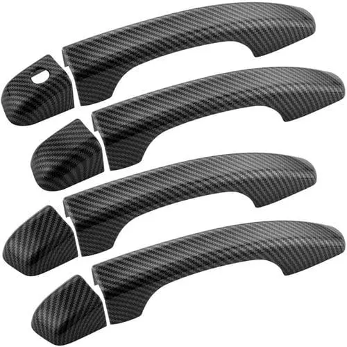 Carbon Fiber Style Door Handle Cover For Honda Accord 2018 2019 -2021 1