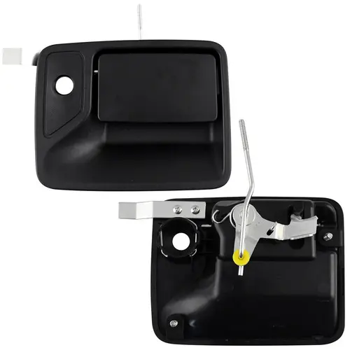 Door Handle Set For 1999-2016 Ford F-250 Super Duty Front Outer 2Pc Text Black 1