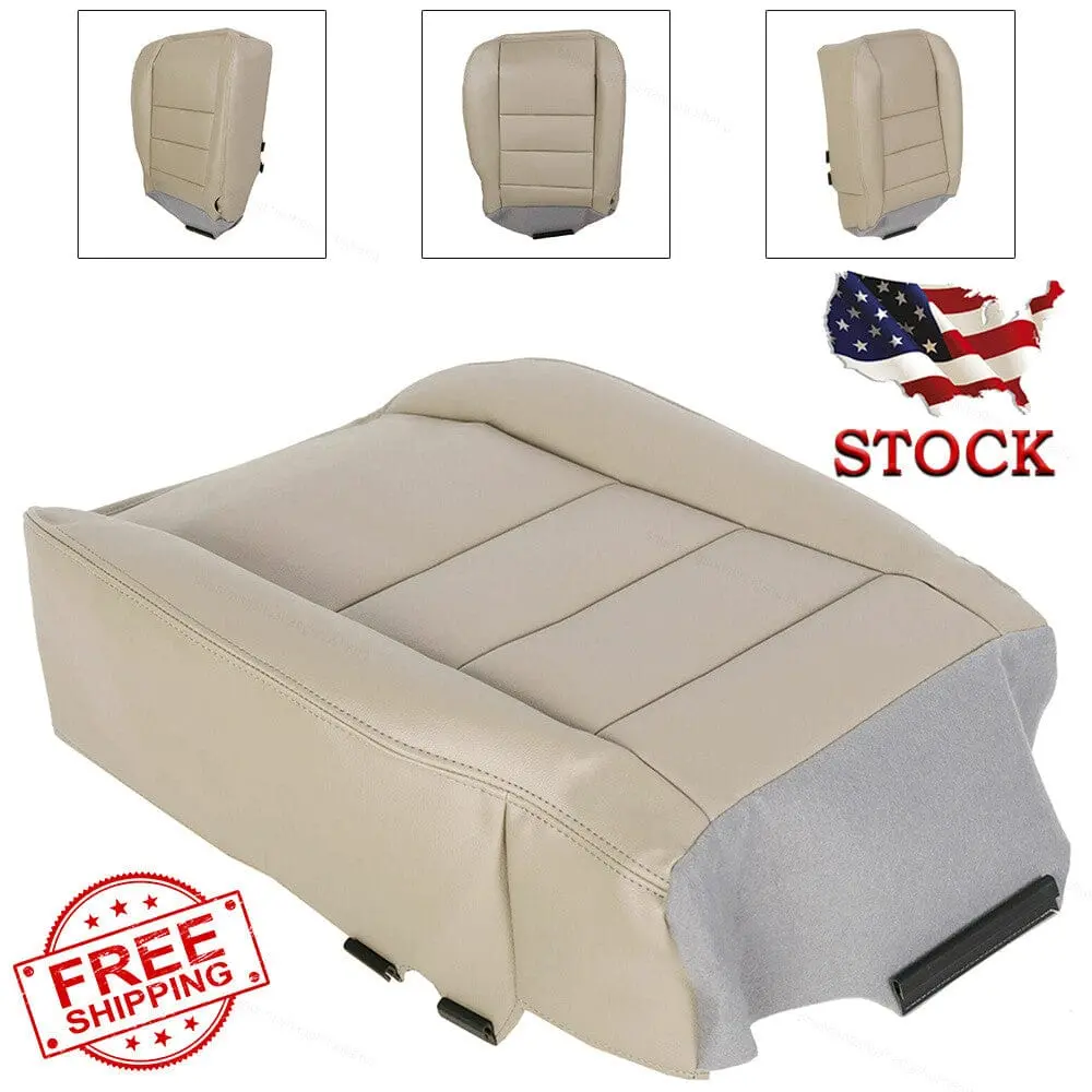 Driver Bottom Seat Cover Fit For Ford F250 F350 Super Duty Lariat 2002-2007 Tan 1