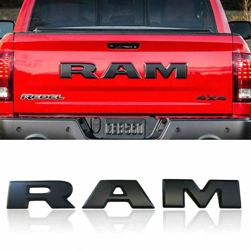 Dodge Ram 1500 Emblem Tailgate Letters Black 68245564Ad, 68245565Ad, 68245566Ad 1