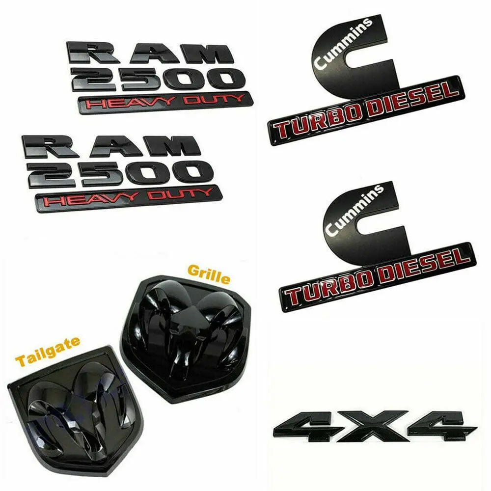 Dodge Ram Emblem Kit - Grille Tailgate Ram 2500Hd Cummins 4X4 1