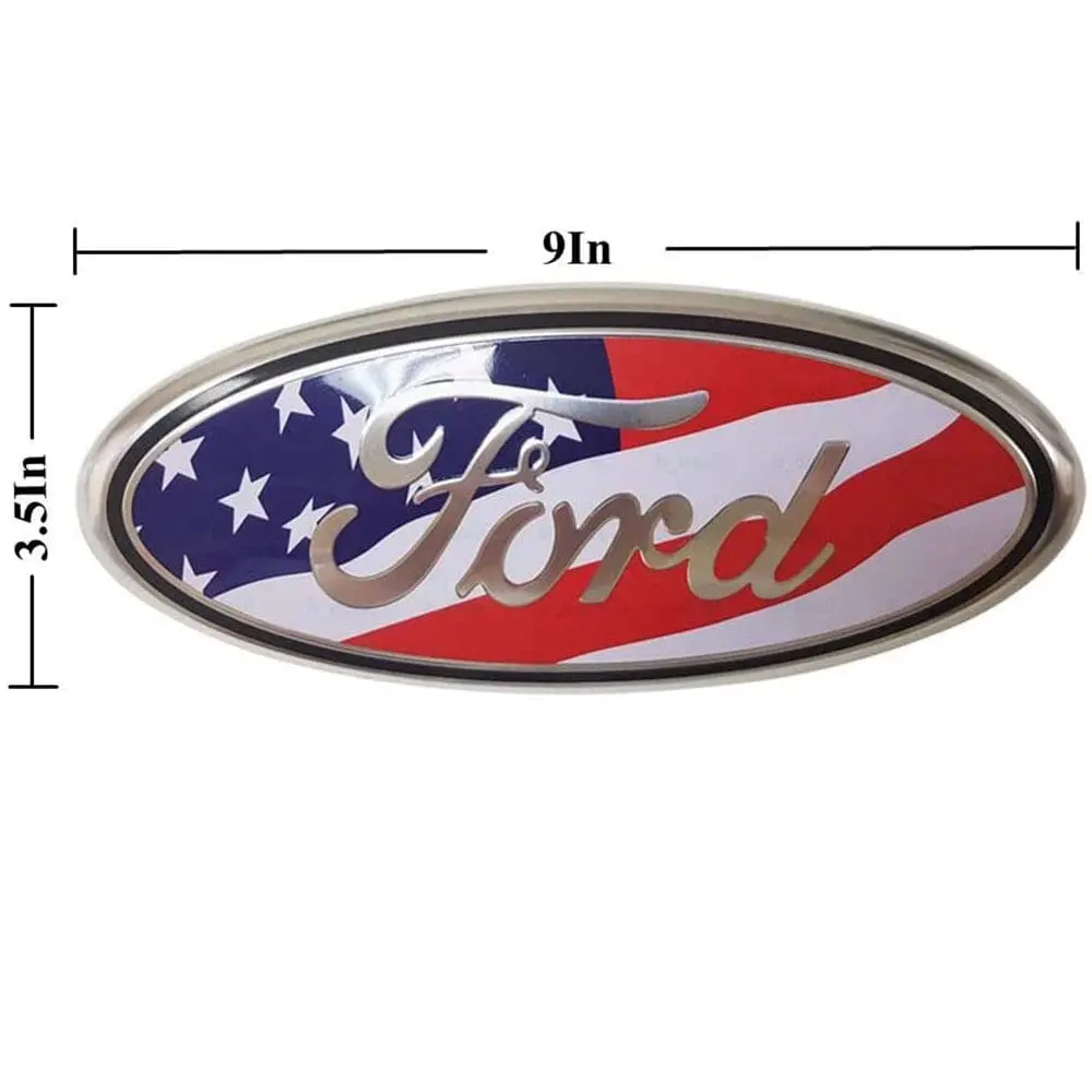 Ford  9" Oval American Flag Emblem - Patriotic Truck Badge 8C3z-1542528-A 1