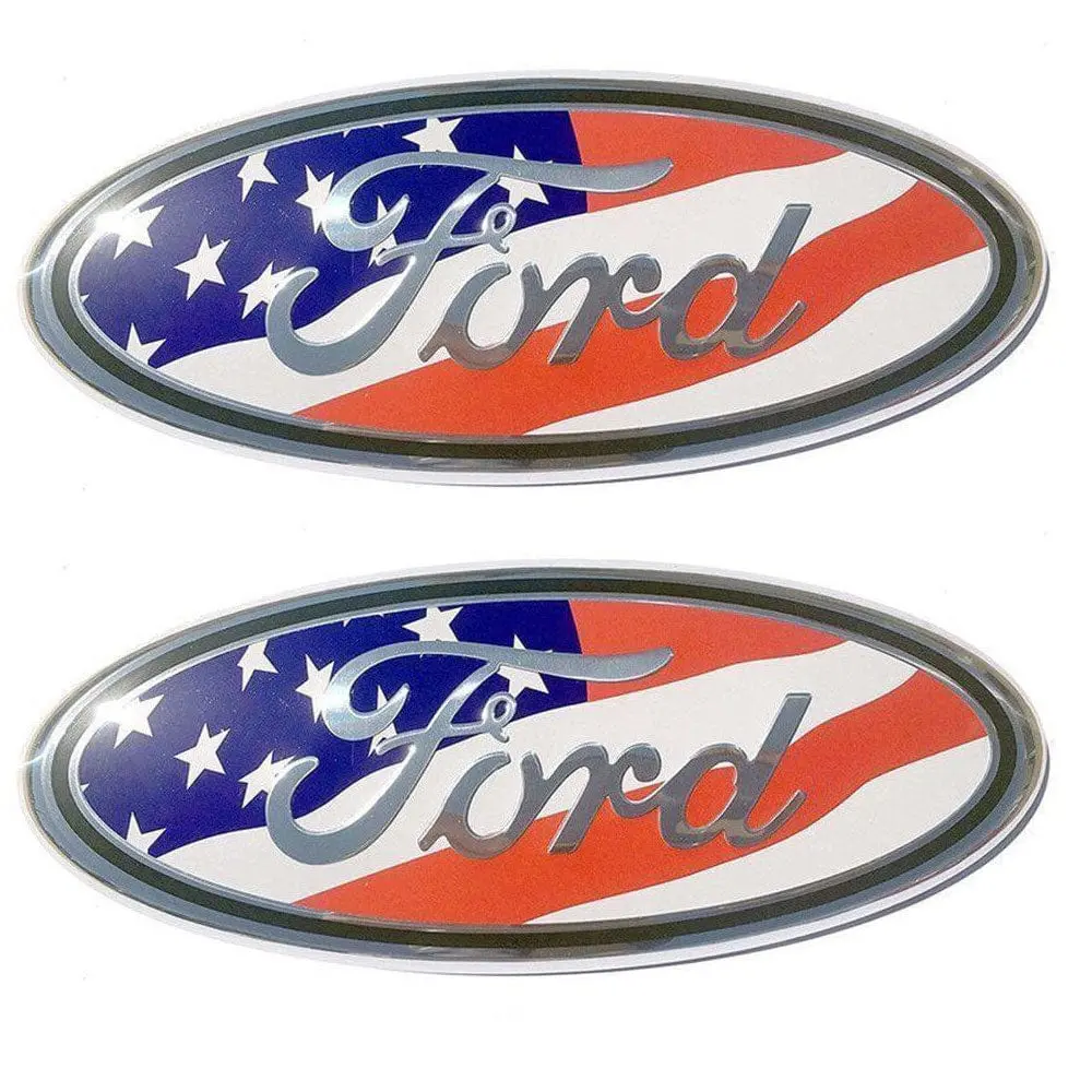 Ford American Flag Oval Emblem - 7" Patriotic Badge For F-150, F-250, F-350 1
