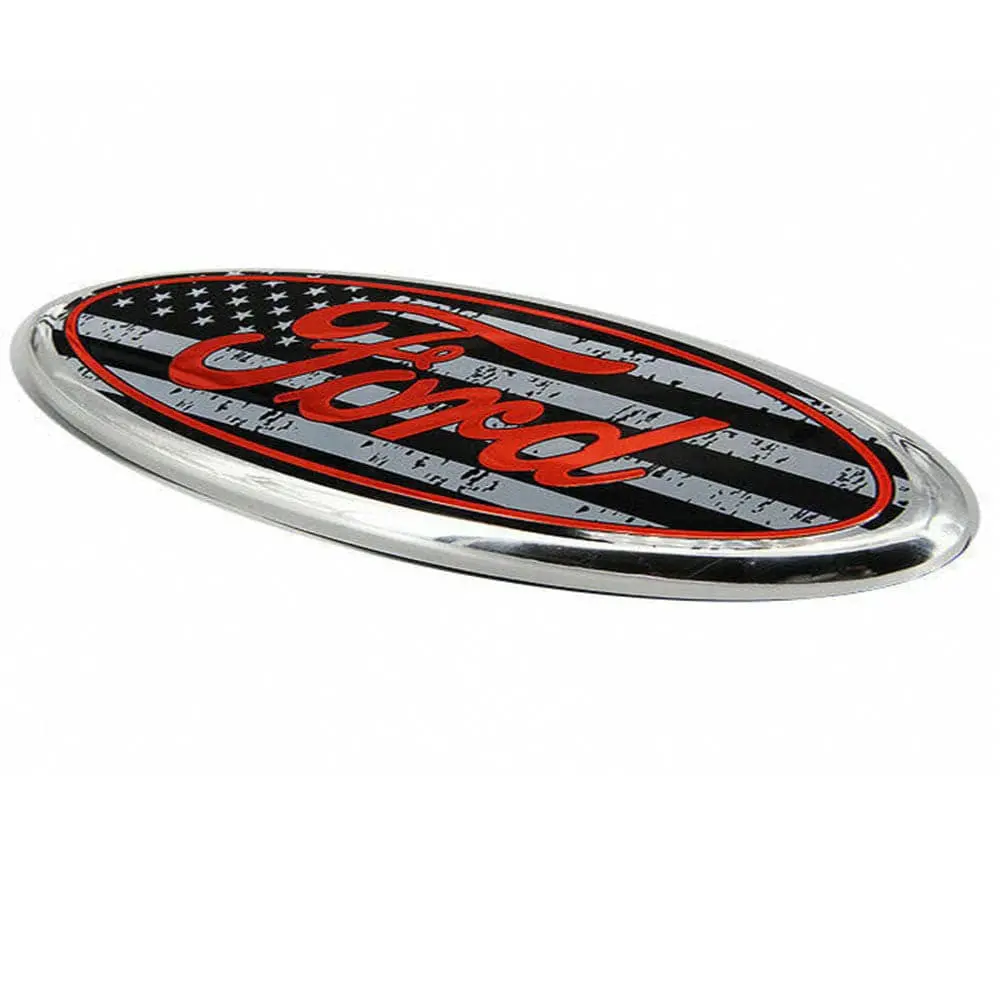 Ford Emblem 7" Rear Tailgate Oval American Flag Red 1