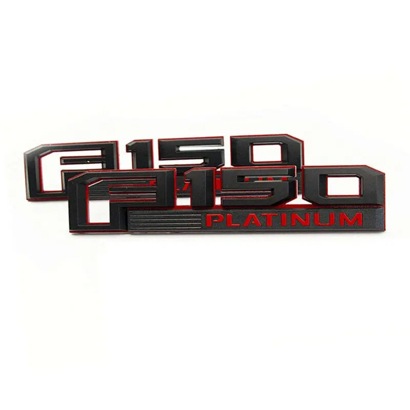 Ford F-150 Platinum Fender Emblem Black Red Fl3z-16720-G, Fl3z-16720-H 1