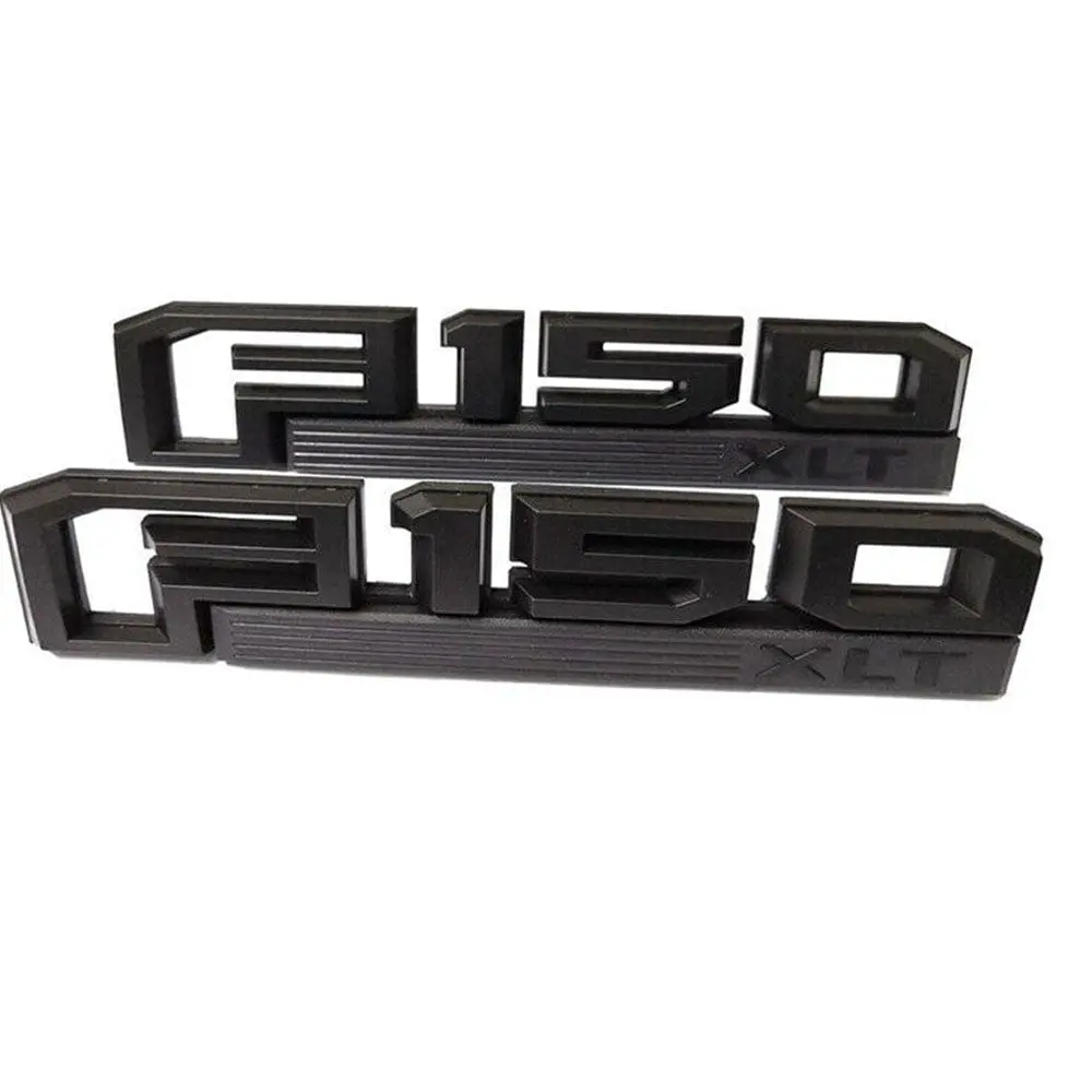 Ford F-150 Xlt Fender Emblems Matte Black ‎Fl3z-16720-D 1