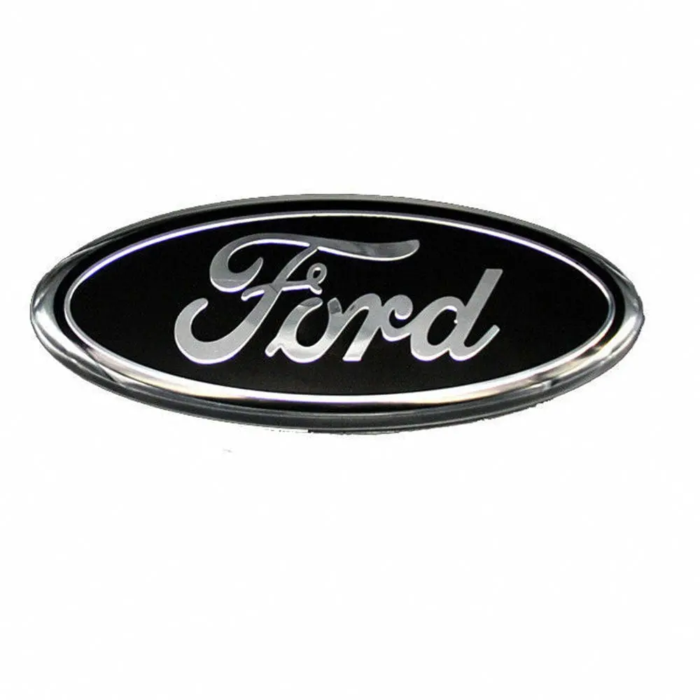 Ford F150 4L3z-1542528-Ab 7" Black Oval Rear Tailgate Emblem Badge 1