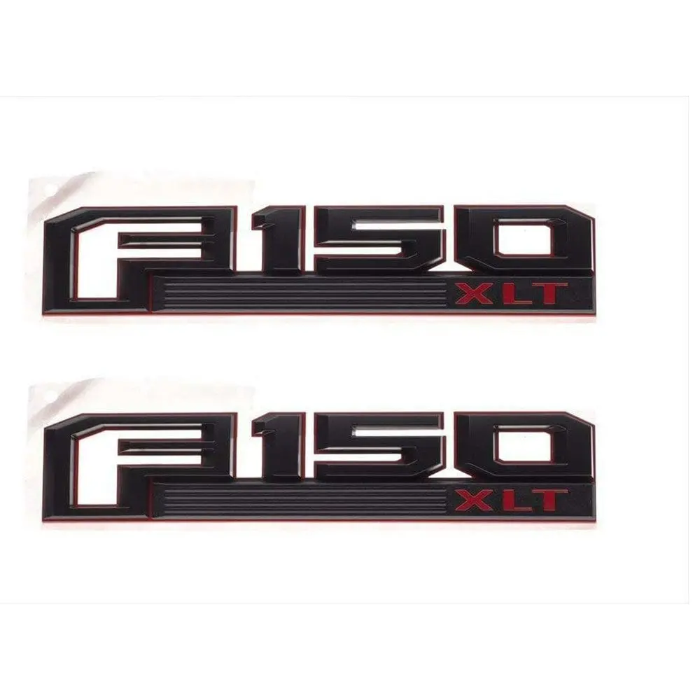 Ford F150 Xlt Fender Emblem Gl3z-16720-C/D - Red & Black Side Badge Decal 1
