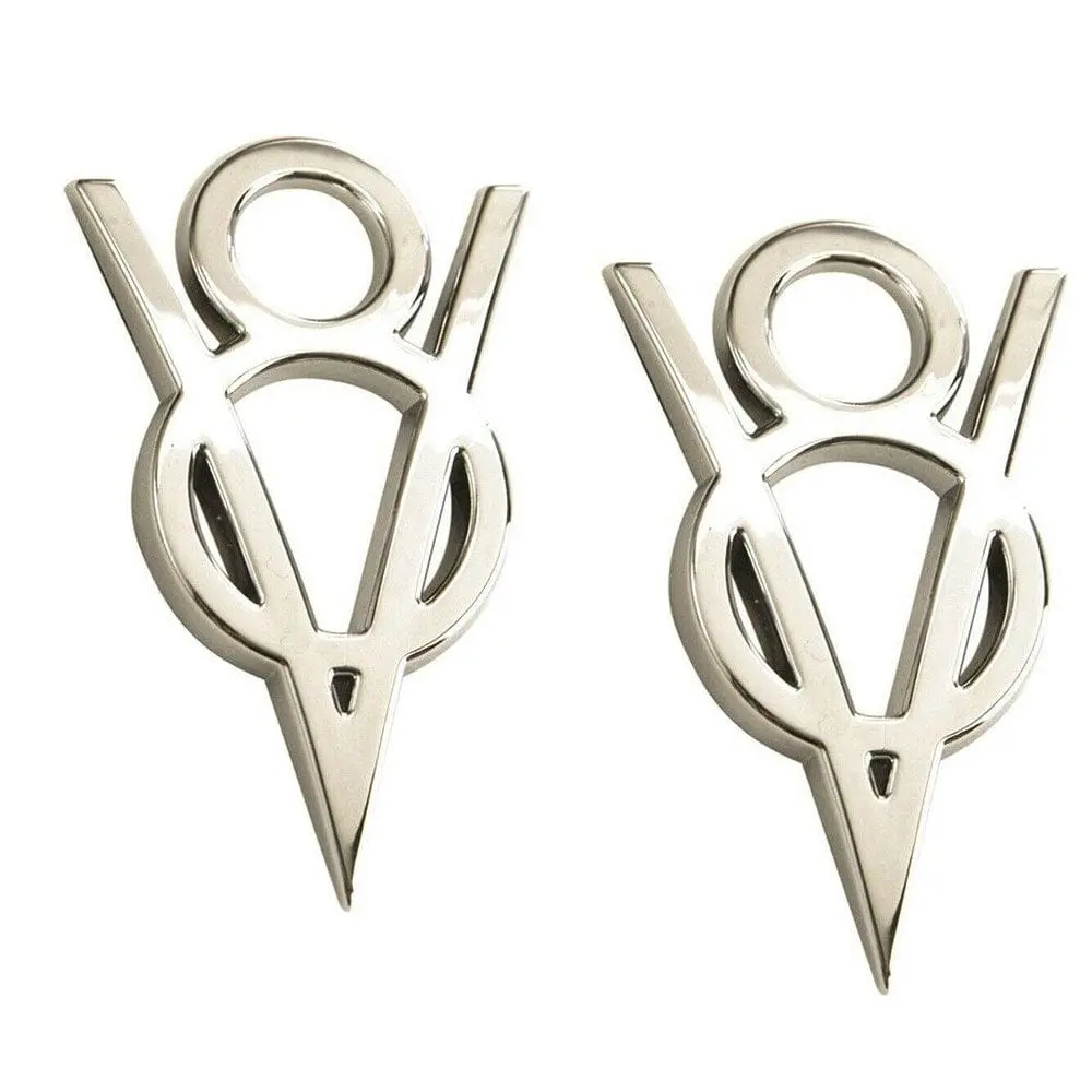 Ford V8 Racing Emblem Chrome M-7843-V8 1