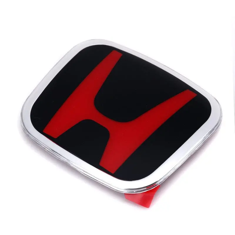 Honda Emblem - Civic Accord Crv Fit 75700-Smt-E00, Black Red 1