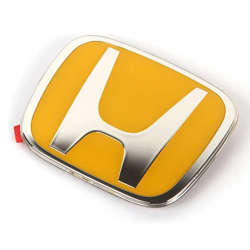 Honda Emblem - Civic Fit 75700-Snw-003, Yellow 1