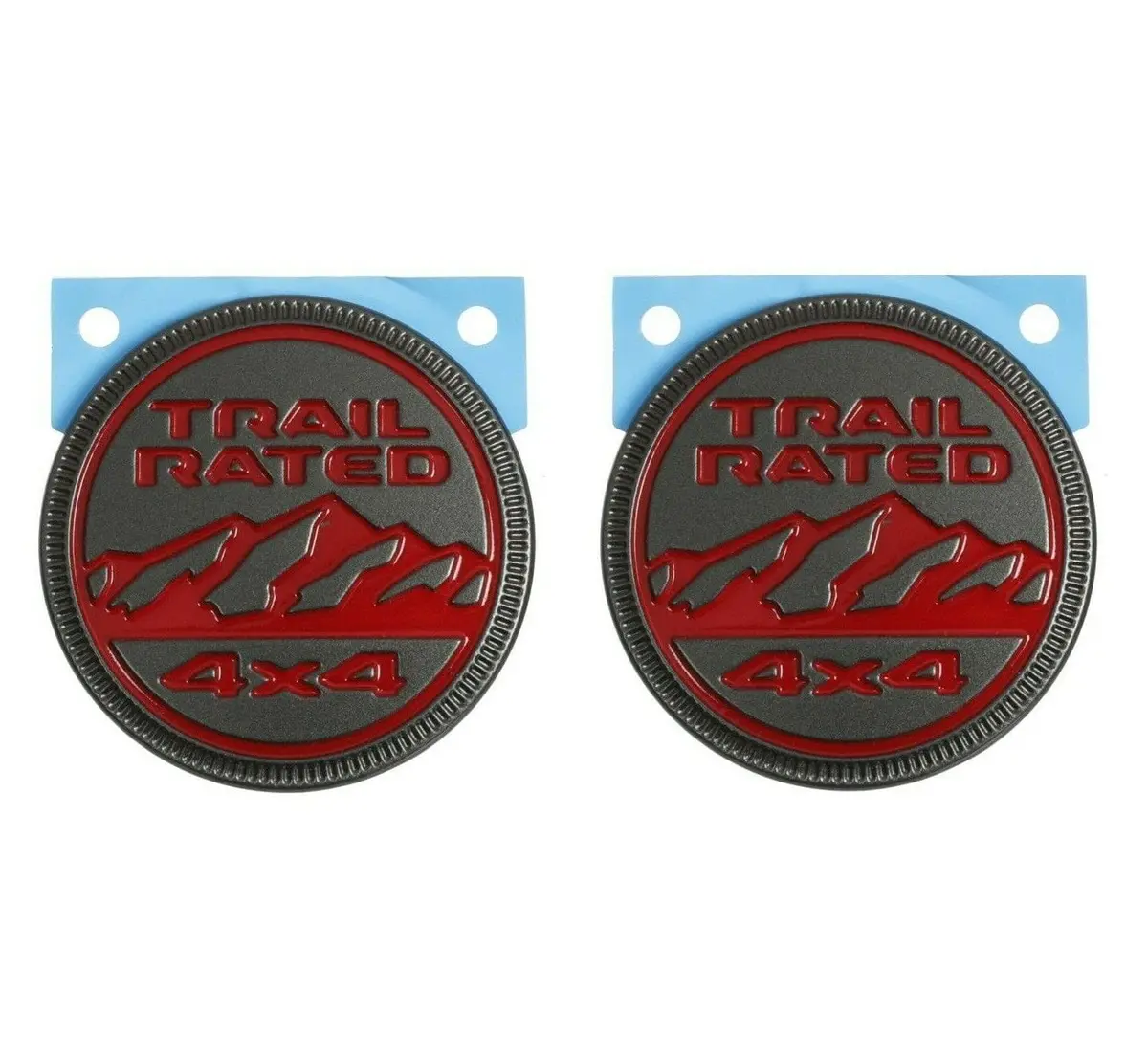 Jeep Wrangler Jl Trail Rated Fender Emblem Badge Oem Mopar Nameplate Red 1