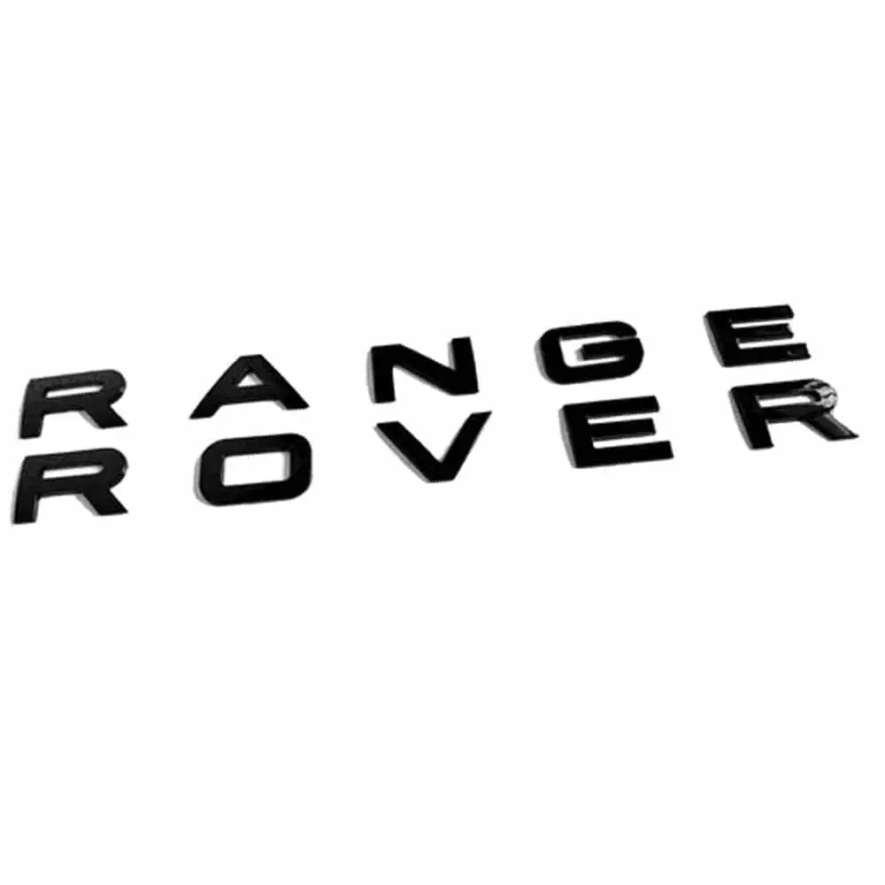 Range Rover Emblem Kit Hood Letter Glossy Black 1