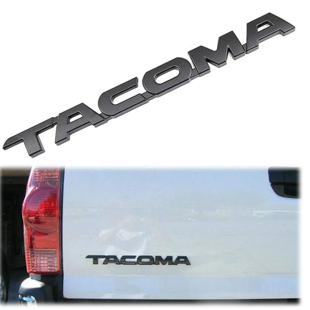 Toyoya Tacoma Adhesive Side Decal Matte Black Abs Badge 11.75 Inch 1