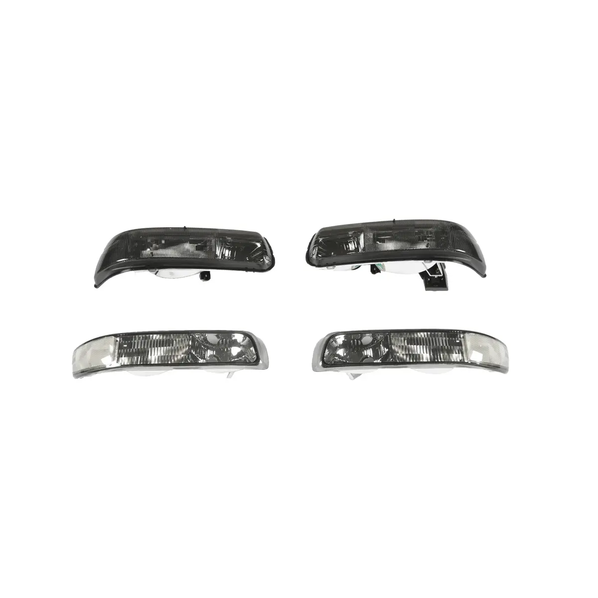 Fit For Chevy Silverado Suburban Tahoe 99-06 4Pcs Headlights Clear Corner Black 1