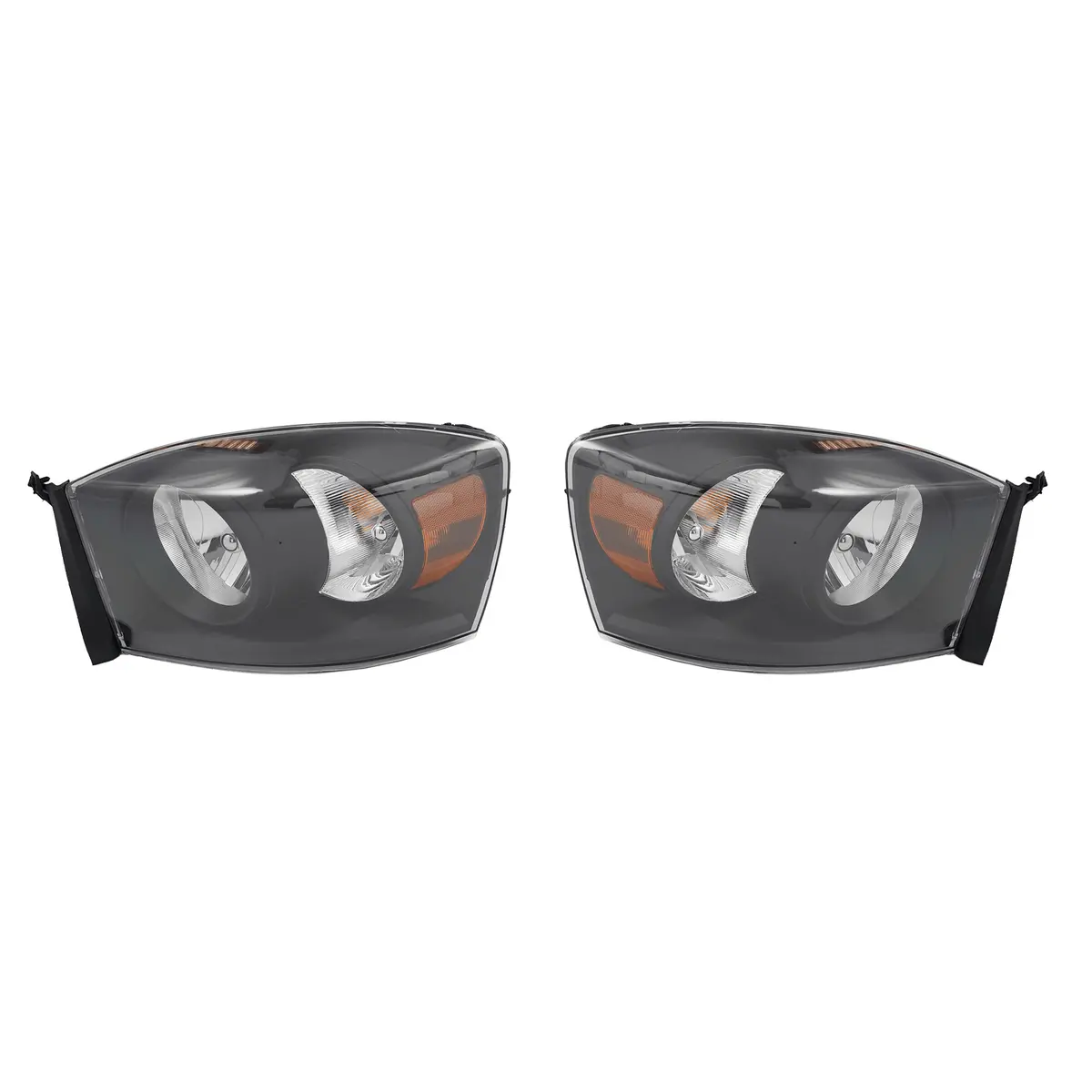 Fit For Dodge Ram 1500 2006-2008/Ram 2500 3500 2006-2009 Black Housing Headlight 1