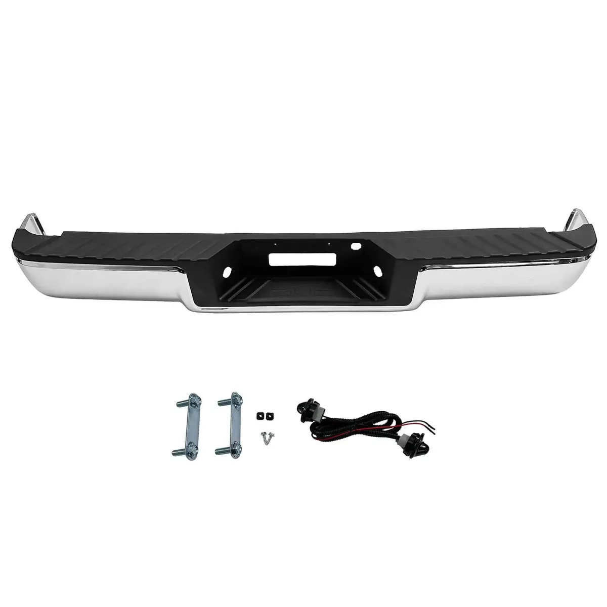 Fit For Ford F150 2006-08 Complete Rear Steel Bumper Chrome W/O Park Assist Hole 1