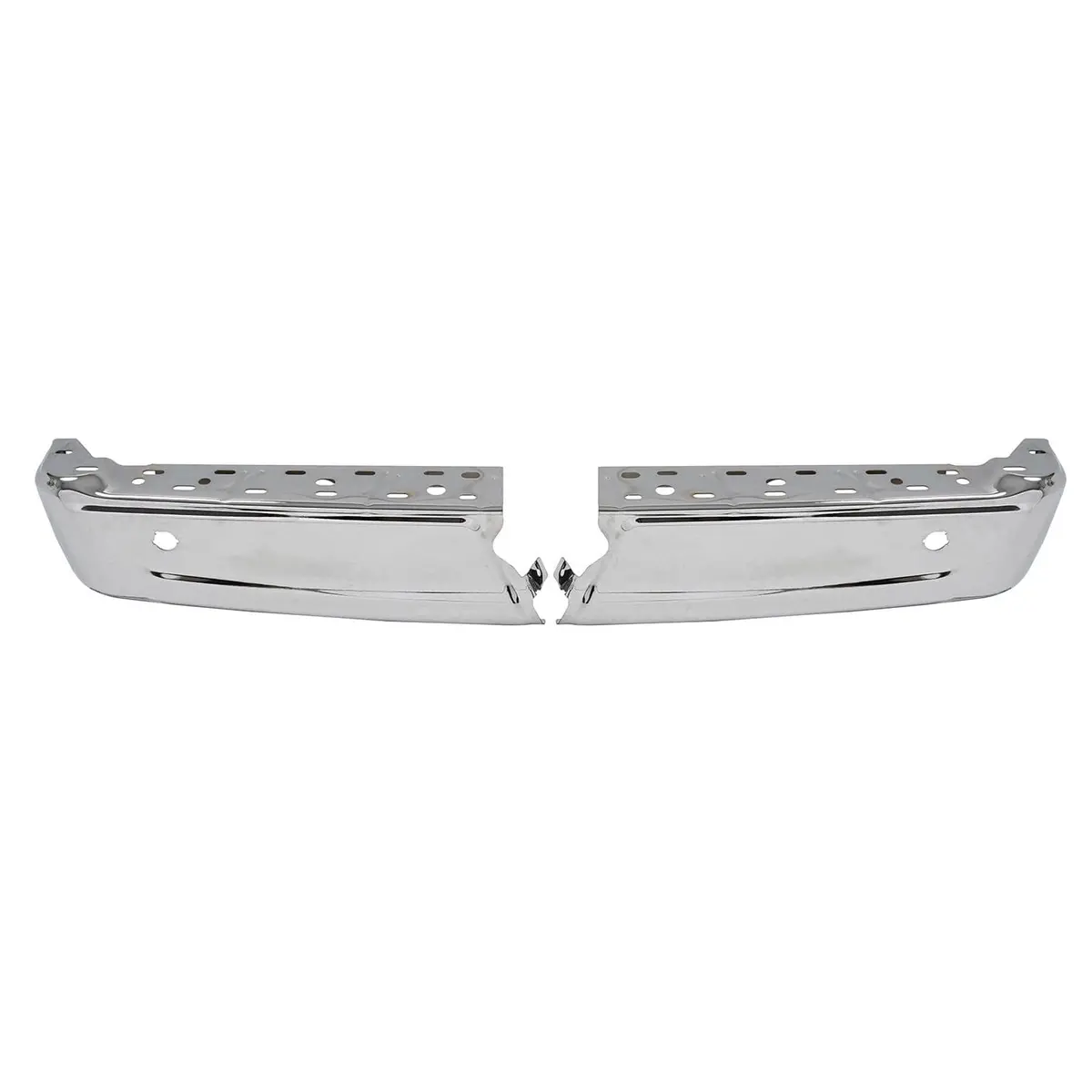 Fit For Ford F150 21-23 Left Right Chrome Rear Bumper End Set W/ Park Hole 1