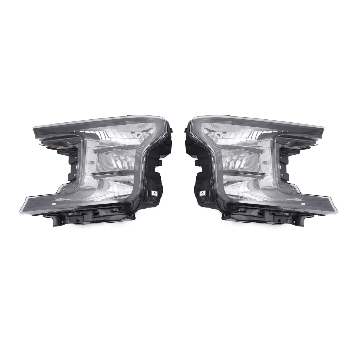 Fit For Ford F150 Pickup Truck 2018-2020 Pair Headlight Lamps Black Clear 1