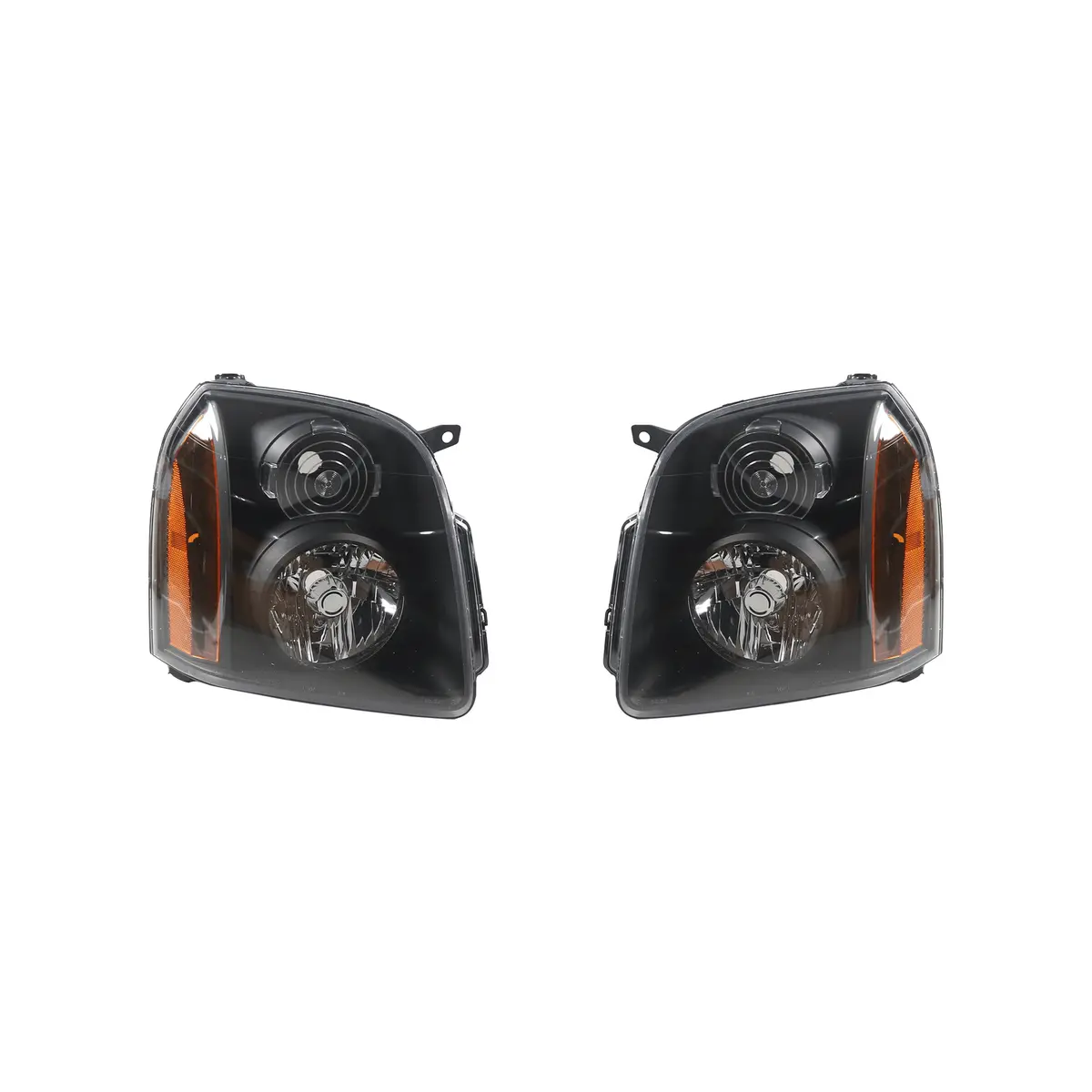 Fit For Gmc Yukon Denali Xl1500 2500 2007-2014 Headlight Black Trim Left Right 1