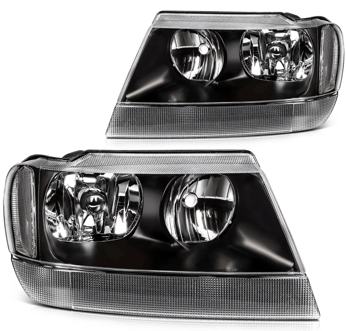 Fit For Jeep Grand Cherokee 99-04 Black Housing Headlights Assembly Left Right 1