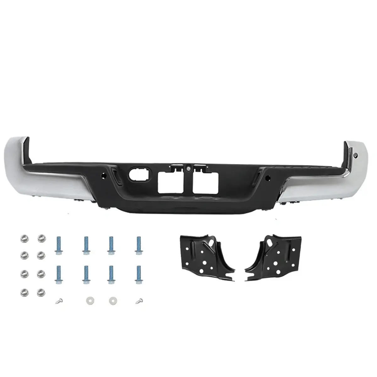 Fit For Toyota Tacoma 2016-2023 Rear Bumper Assembly Chrome W/ Sensor Holes 1
