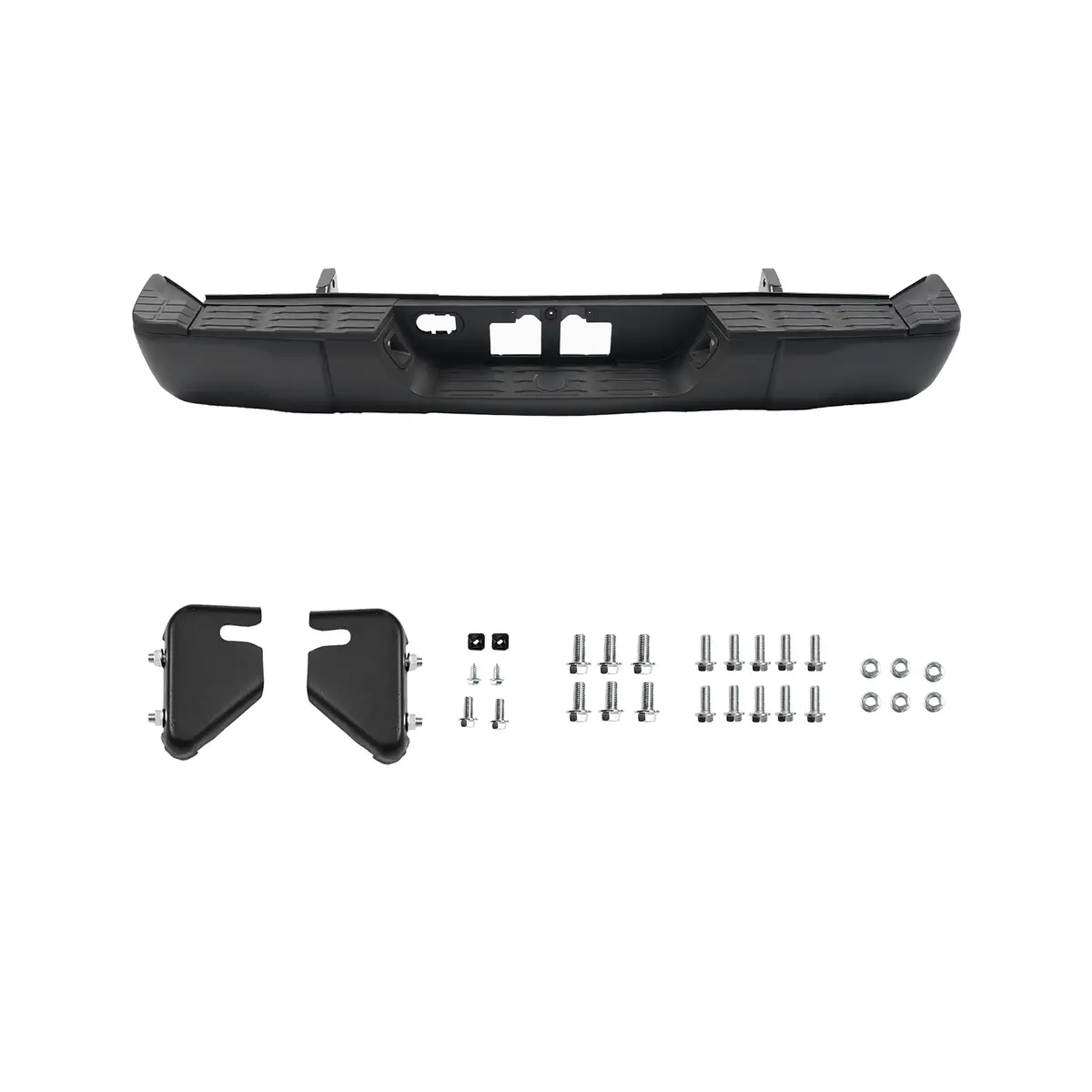 Fit For Toyota Tundra 2014-2021 Black Rear Step Bumper Assembly W/O Sensor Holes 1