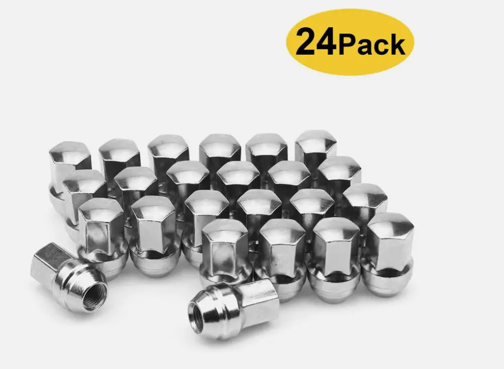 For Chevy Silverado Suburban Tahoe Avalanche Factory Chrome 14X1.5 Lugs Lug Nuts 1