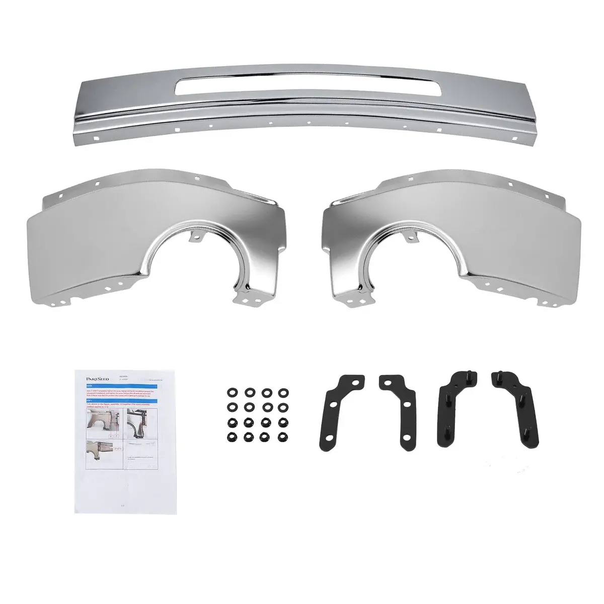 Front Bumper Face Bar Fit For Gmc Sierra 1500 2007-2013 Chrome 1