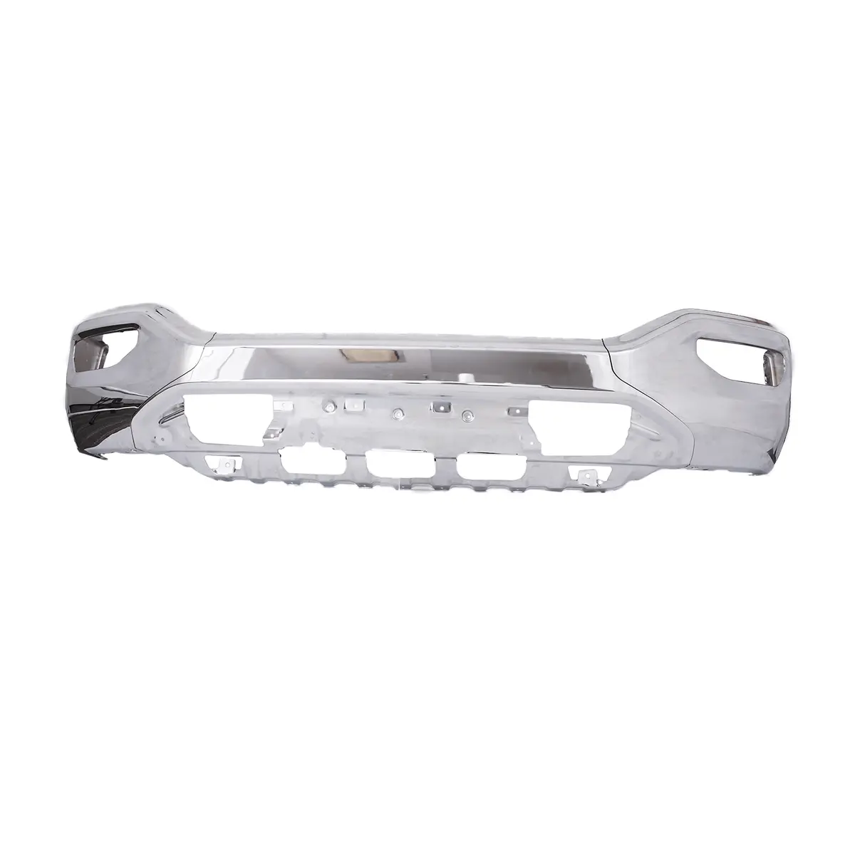 Front Bumper W/O Sensor Holes Fit For Gmc Sierra 1500 2016-2018 Chrome Steel 1