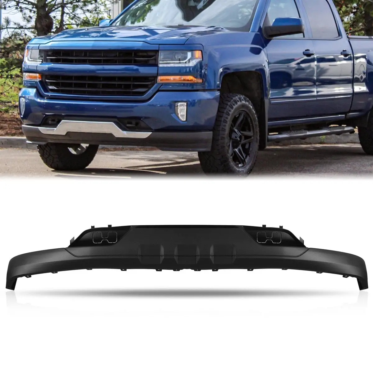 Front Lower Bumper Valance Air Deflector Fit For Silverado 1500 Ld 2016-19 1