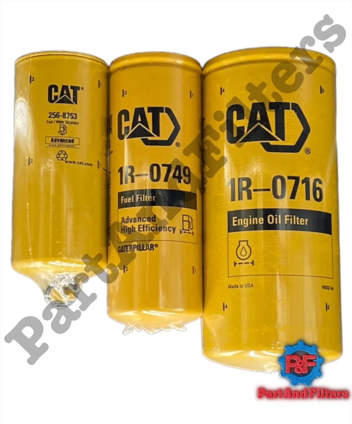 Genuine Cat Engine Oil Change Filter Kit | Includes 1R-0716, 1R-0749, 256-8753 1