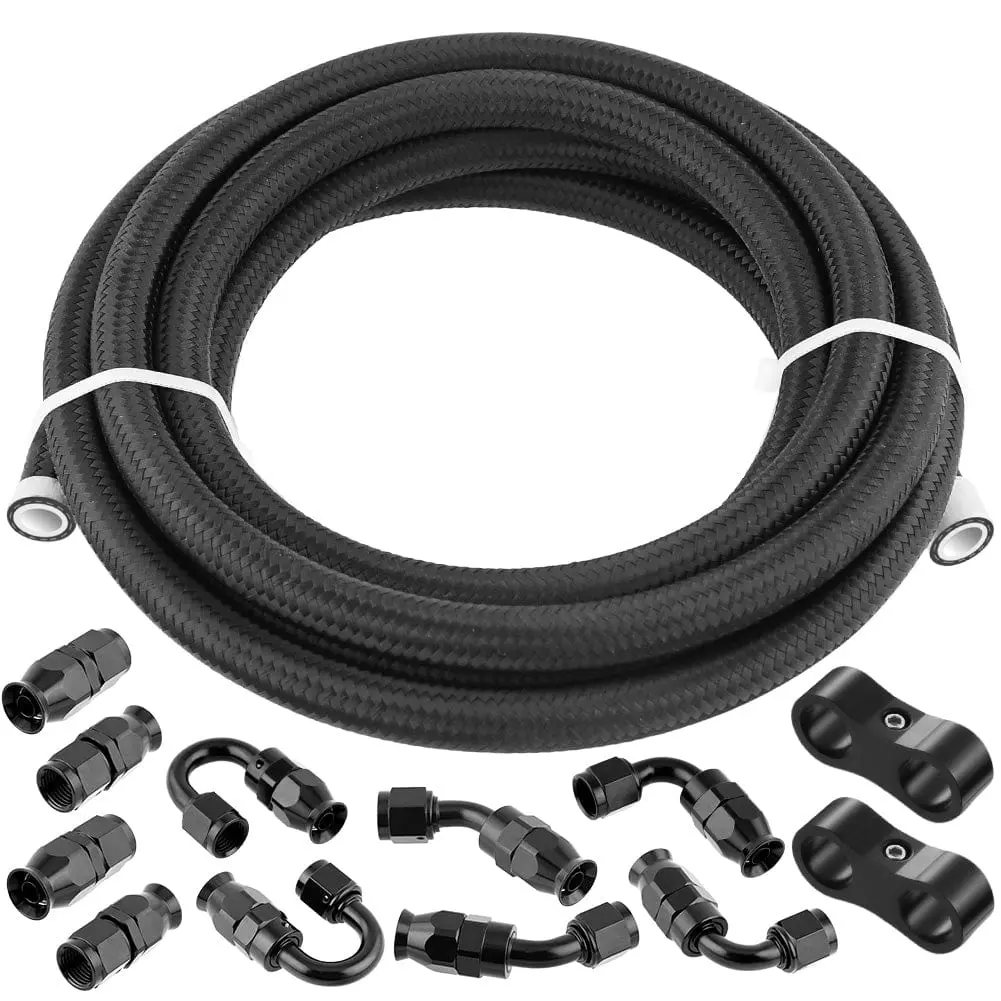 6An Ptfe Fuel Line Kit,6An Nylon Braided Fuel Hose 20Ft(5/16Inch Id) 1
