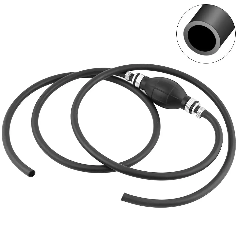 Fuel Line Assembly, 5/16" Marine Outboard Boat Tank Hose Fuel Hose Line Assembly With Primer Bulb 6Ft 1