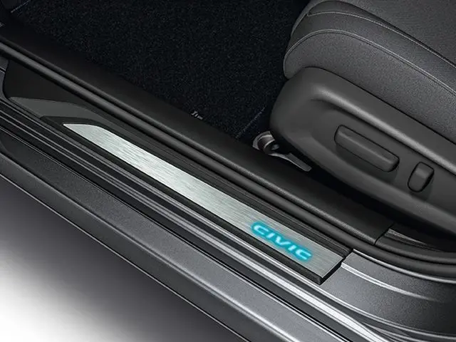 Genuine Honda 2016-2021 Civic Door Sill Trim - Illuminated Blue 1