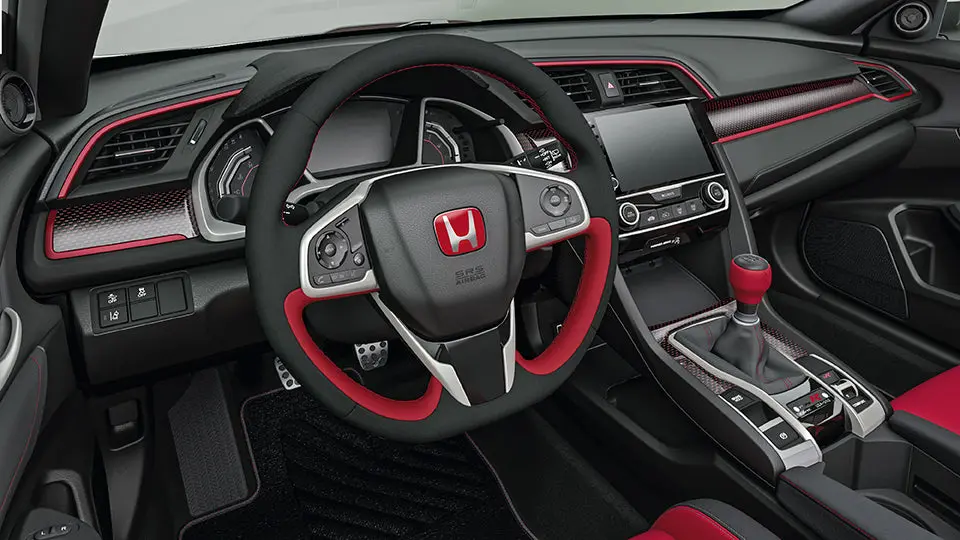 Genuine Honda 2017-2021 Civic Type-R Fk8 Carbon Fiber-Styled Interior Panel Set 1