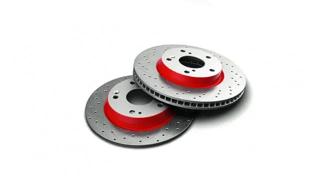 Genuine Honda 2017-2021 Honda Civic Hfp Rear Brake Drilled Rotor Disc Set 1