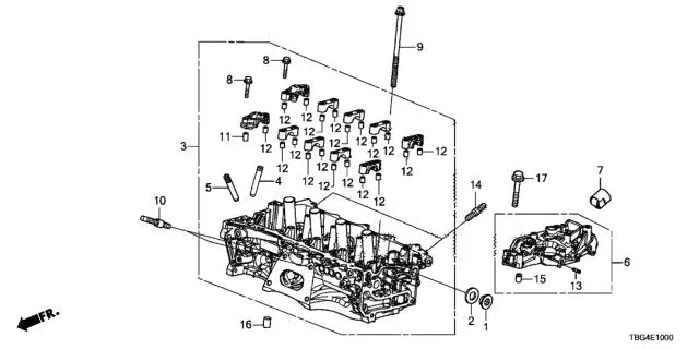 Genuine Honda Bare Cylinder Head Assembly - Civic / Accord / Cr-V 1