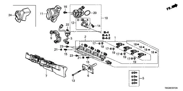 Genuine Honda Fuel Injector Clip - Civic / Cr-V / Accord 1