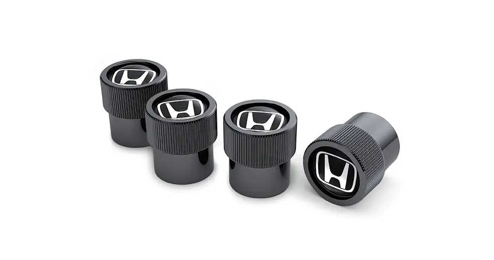 Genuine Honda Valve Stem Cap, Black H-Mark 1