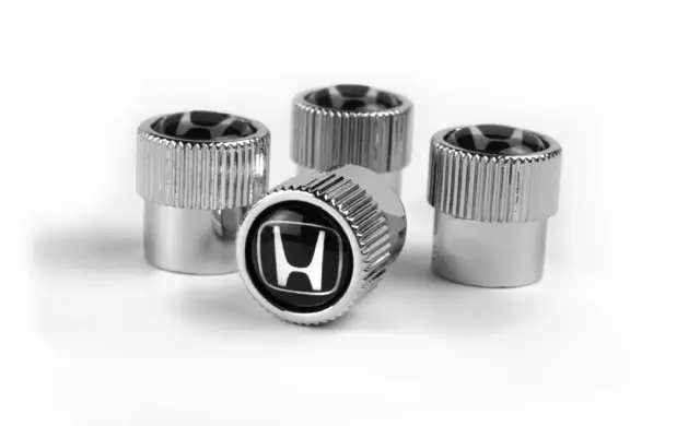 Genuine Honda Valve Stem Cap, Chrome H-Mark 1