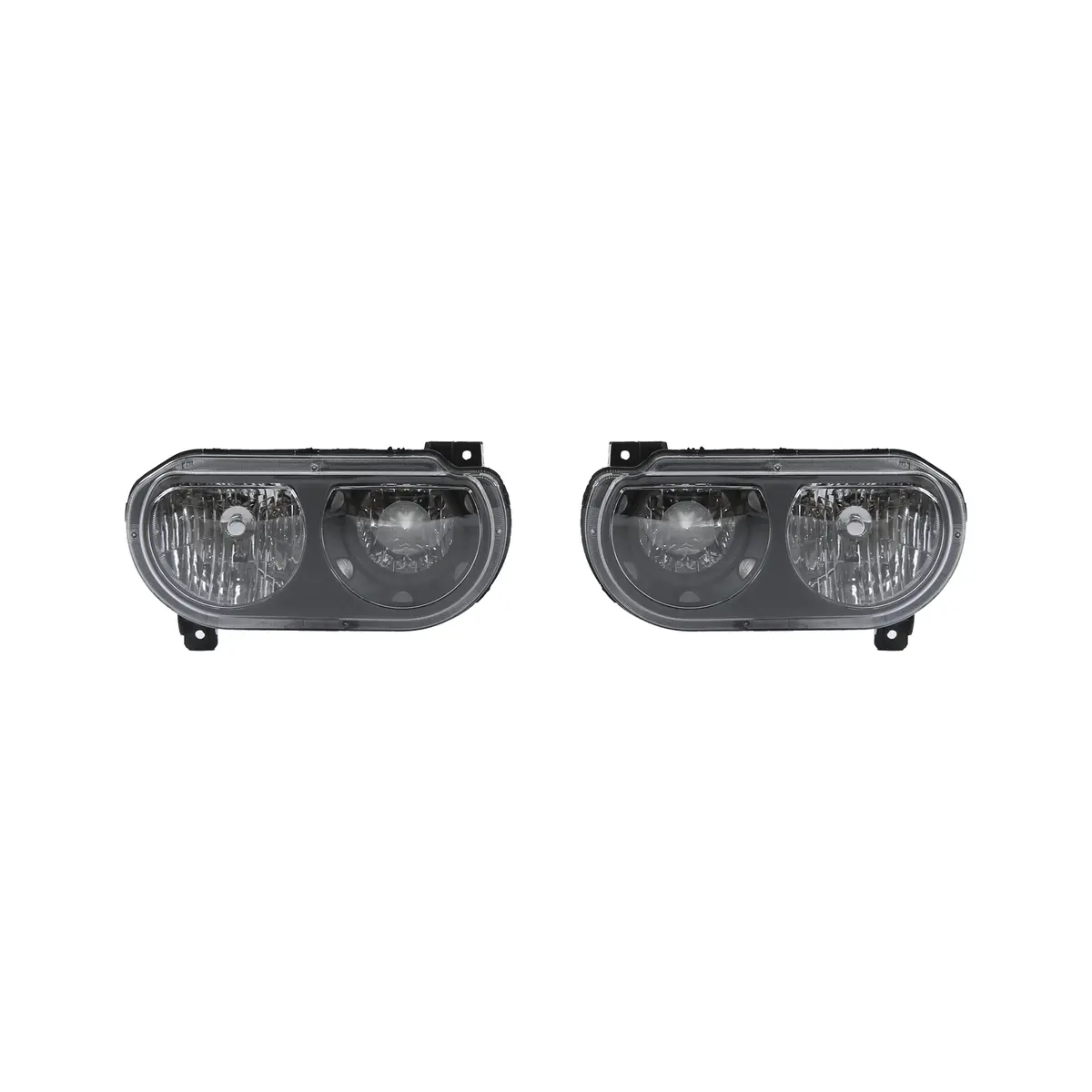 Headlight Assembly Lamp Black Left Right Side Fit For Dodge Challenger 2008-2014 1