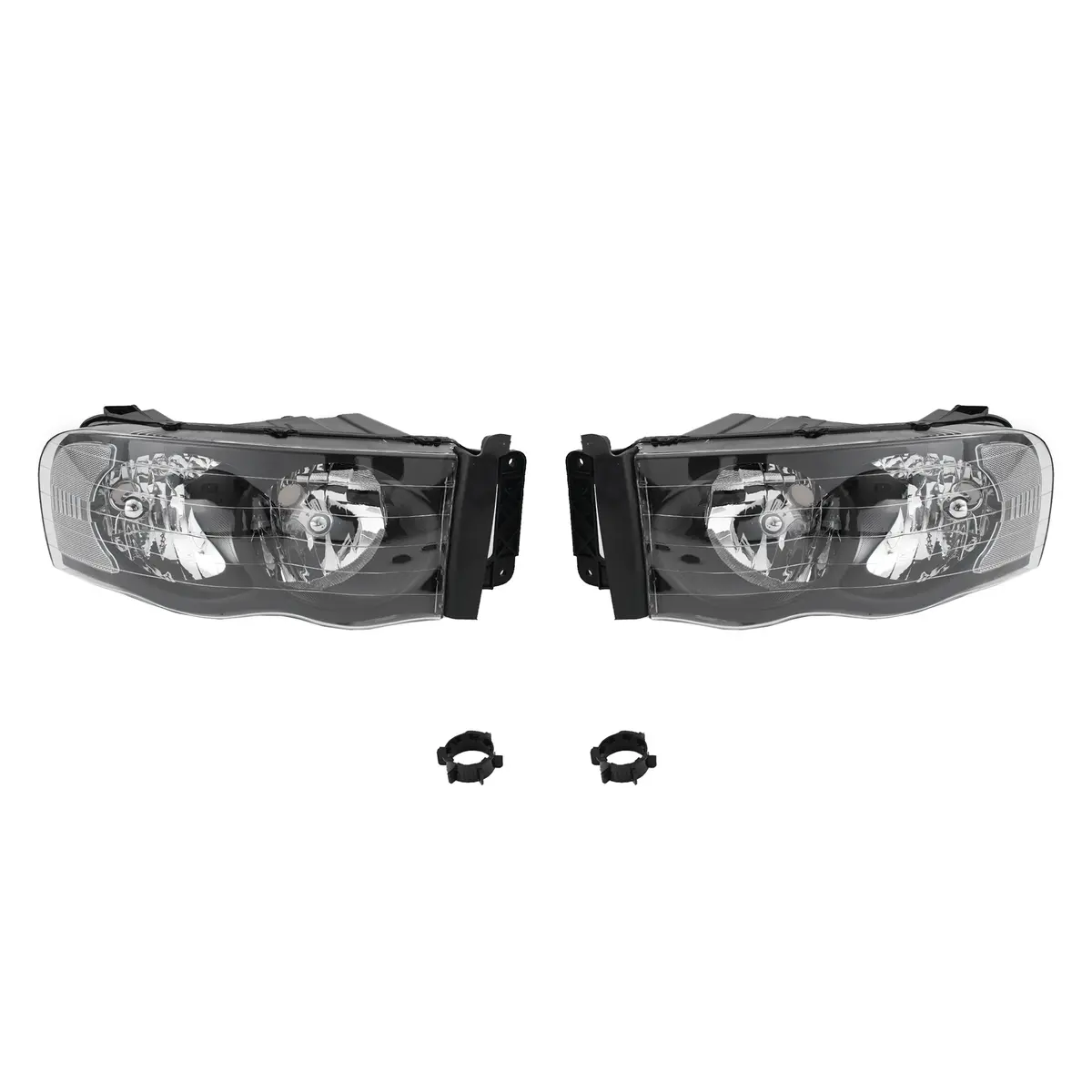 Headlights Fit For Dodge Ram 1500 2500 3500 02-05 Headlamps Left Right Sides Set 1