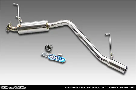 Daihatsu Hijet Exhaust - Wirus Win Racing Type Muffler - Stainless - Daihatsu Hijet Truck - S100p, S110p, S100c, S110c, S100ct, S110ct Models - 1994-1998 1