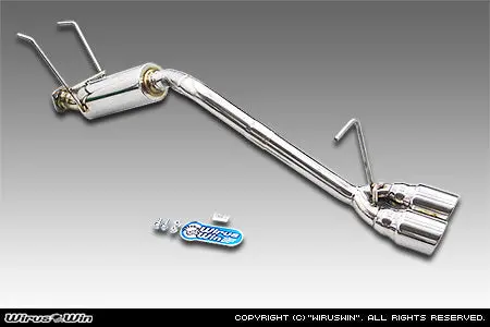 Daihatsu Hijet Exhaust - Wirus Win Twin Muffler - Stainless - Daihatsu Hijet Truck - S100p, S110p, S100c, S110c, S100ct, S110ct Models - 1994-1998 1