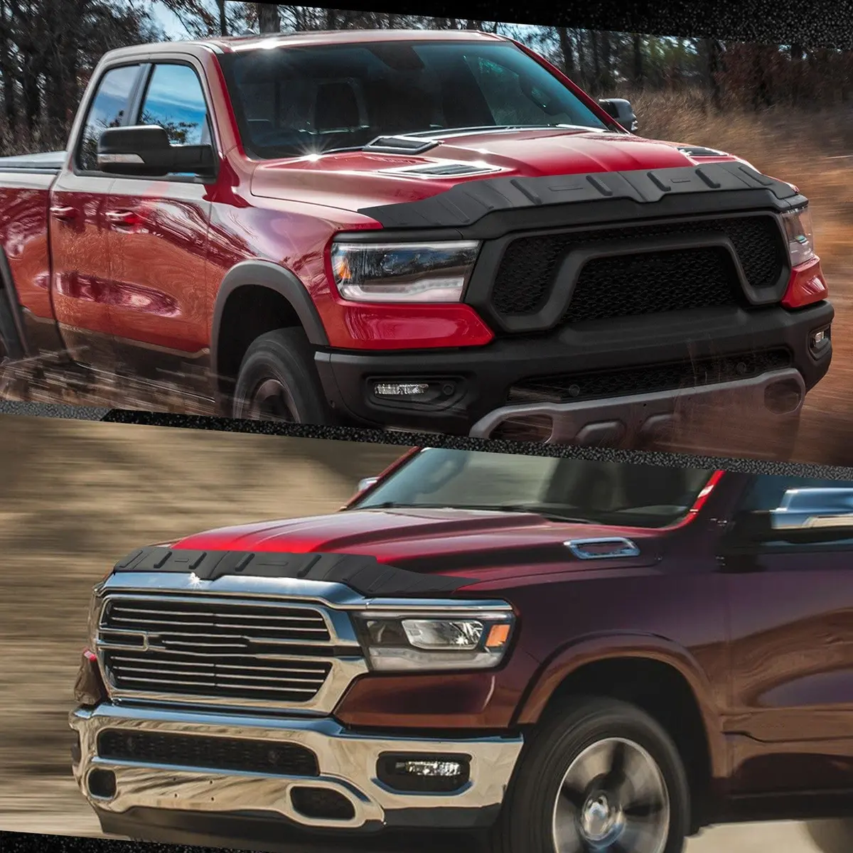 Hood Deflector Hood Protector Tpe Hood Shield Fit For Dodge Ram 1500 2019-25 2