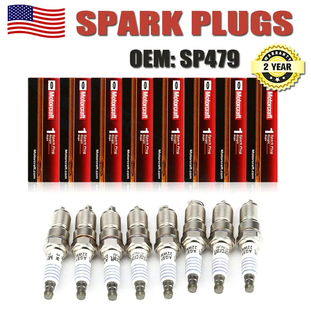 Sp479 Spark Plugs Agsf22wm For Ford Lincoln Audi 8Pcs 1