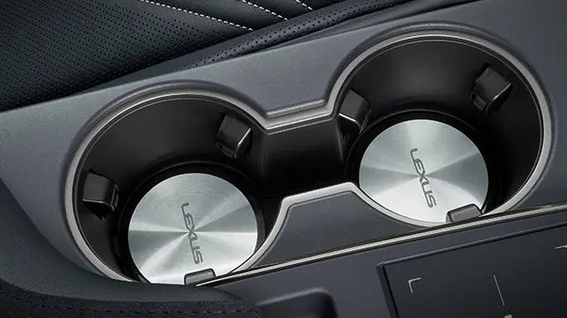 Genuine Lexus Japan 2015-2025 Lexus Rc/Rc-F Aluminum Cup Holder Plate Set 1